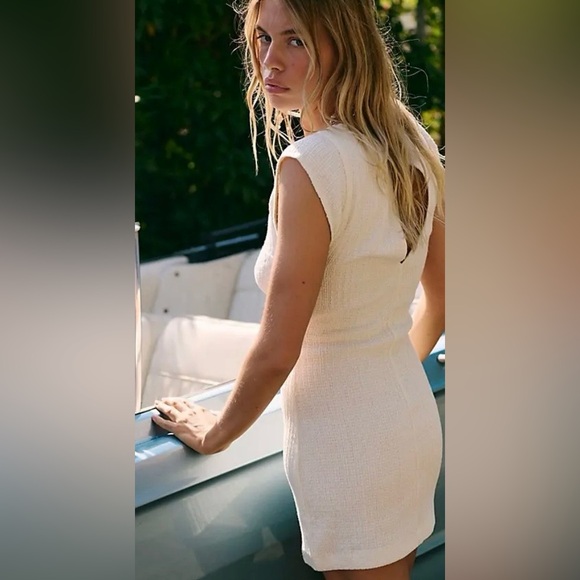 NWT FREE PEOPLE FREE EST MIDNIGHT SHORES MINI DRESS COCONUT MILK - Picture 3 of 4